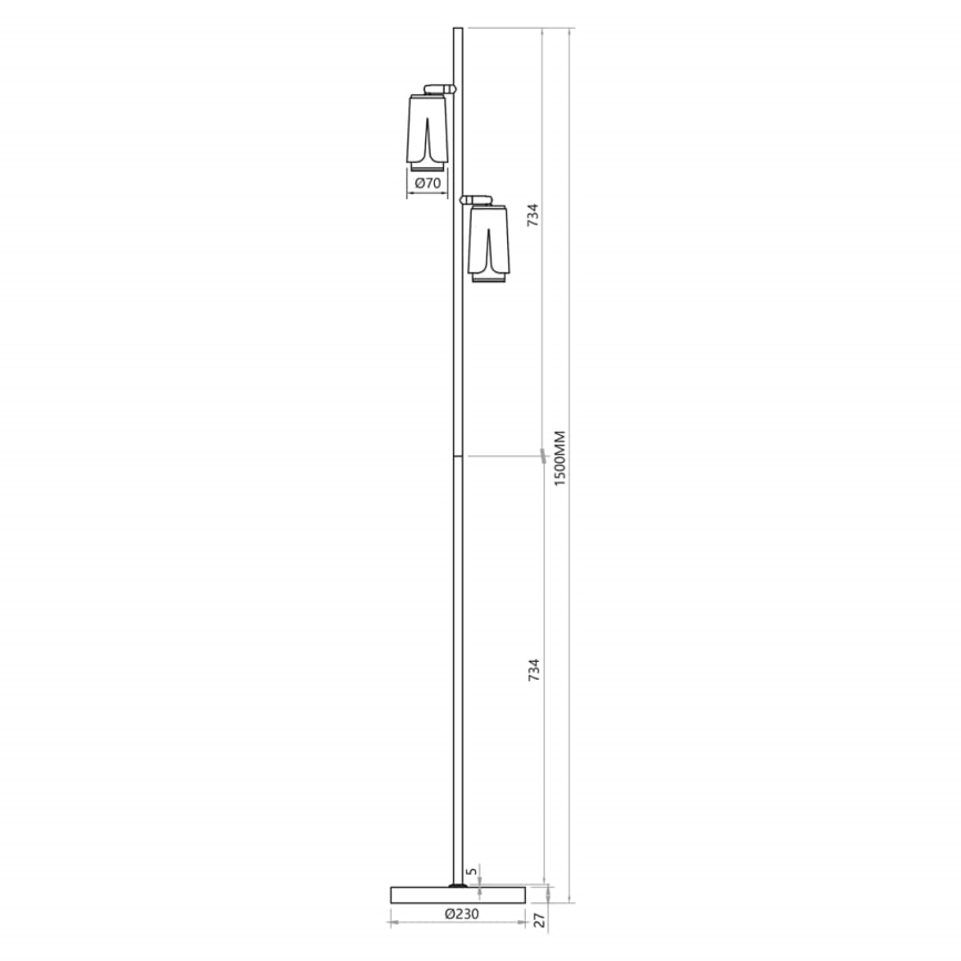Lampa podłogowa KWIAT 2xGU10/8W/230V biała