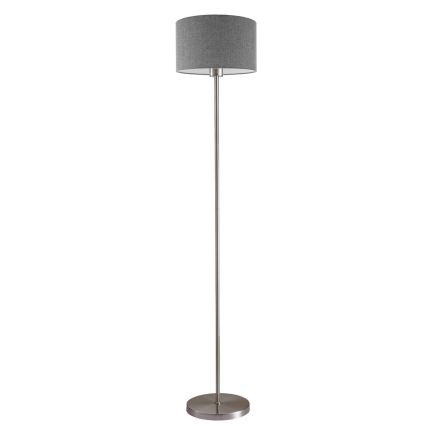 Lampa podłogowa LED TUNJA 1xE27/20W/230V Ø 30 cm matowy chrom/szary