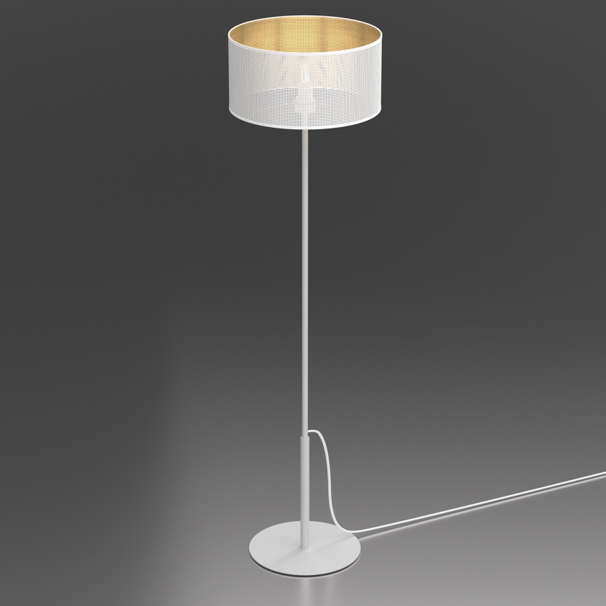 Lampa podłogowa LOFT SHADE 1xE27/60W/230V biały/złoty