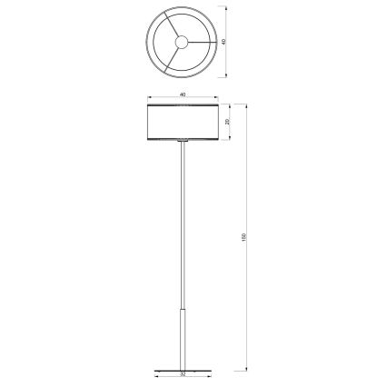 Lampa podłogowa LOFT SHADE 1xE27/60W/230V czarny