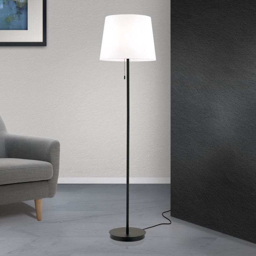 Lampa podłogowa LUDWIG 1xE27/40W/230V biała/czarna