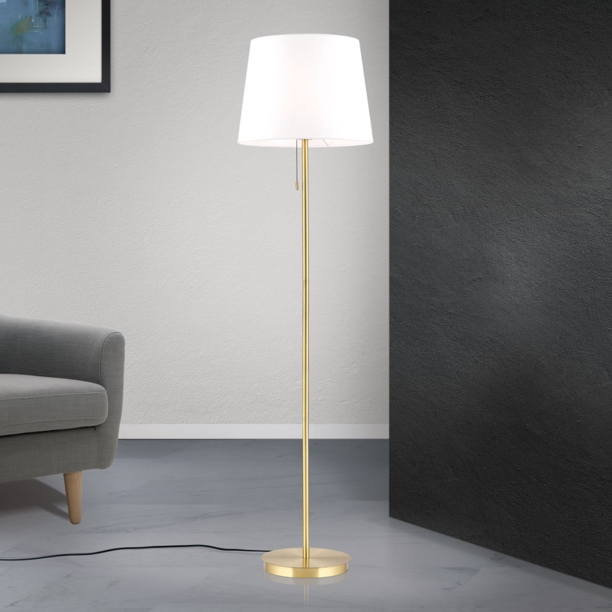 Lampa podłogowa LUDWIG 1xE27/40W/230V biała/złota