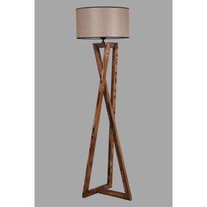 Lampa podłogowa MACKA 1xE27/60W/230V beżowy/brązowy