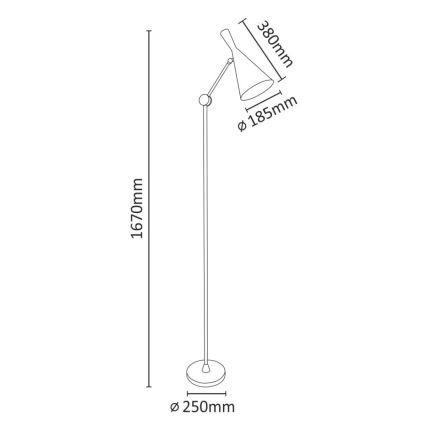 Lampa podłogowa MODERN 1xE27/20W/230V biała