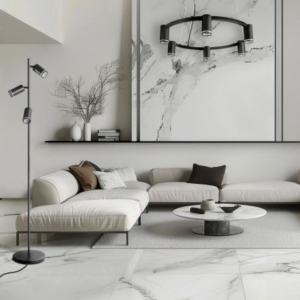 Lampa podłogowa PARIS 3xGU10/12W/230V czarna