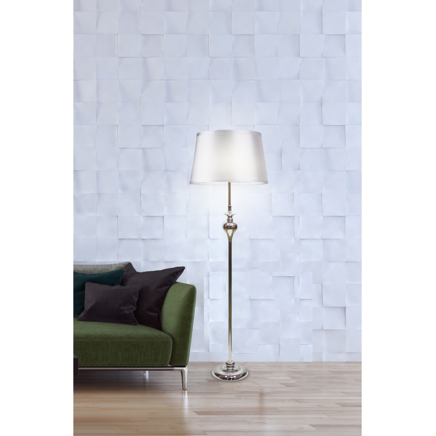 Lampa podłogowa PRIMA 1xE27/60W/230V srebrny/chrom błyszczący