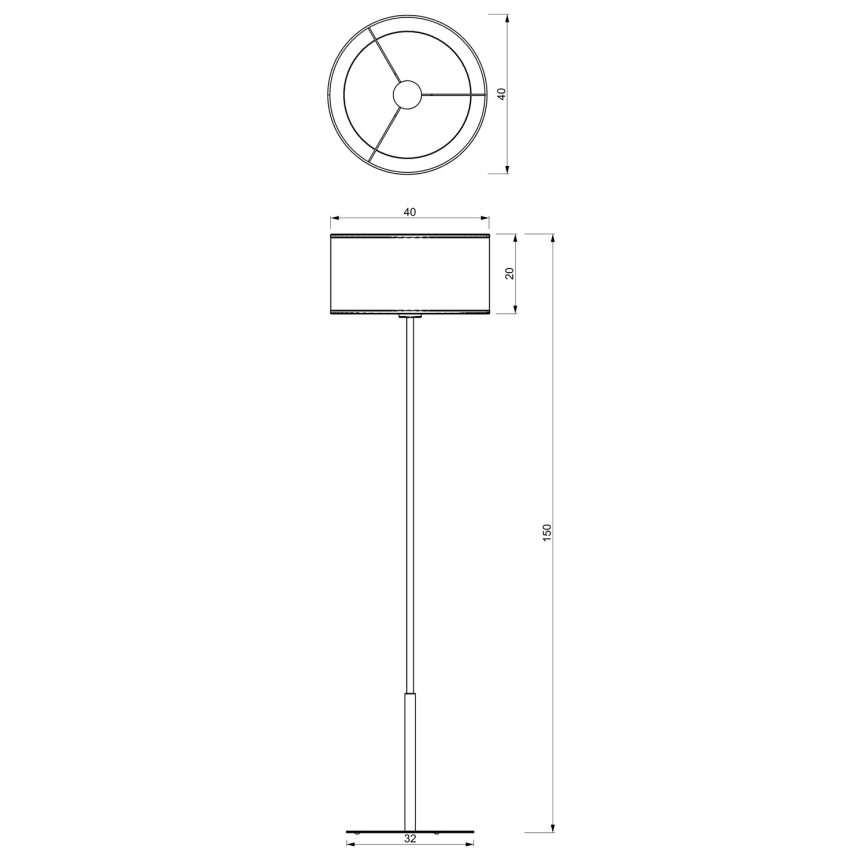 Lampa podłogowa RATTAN 1xE27/60W/230V rattan