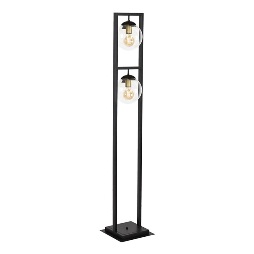Lampa podłogowa REY 2xE27/7W/230V czarny