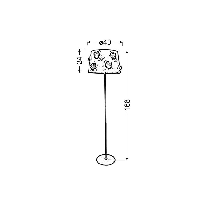 Lampa podłogowa ROSA 3xE14/40W/230V białe