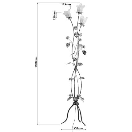 Lampa podłogowa ROSALIA 3xE14/40W/230V