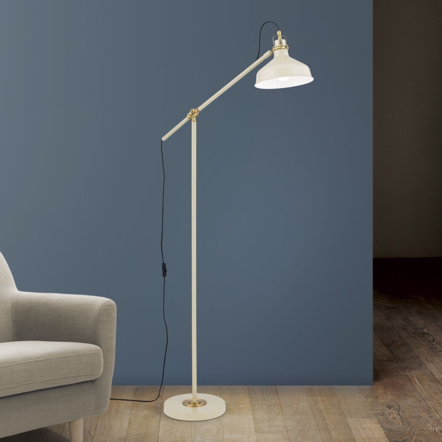 Lampa podłogowa SCHILLER 1xE27/40W/230V kremowa/brąz
