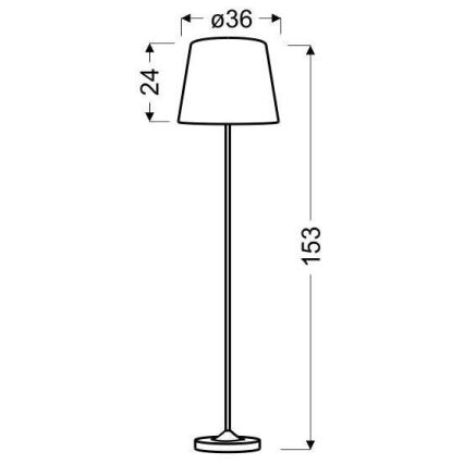 Lampa podłogowa SEGIN 1xE27/60W/230V szary/błyszczący chrom