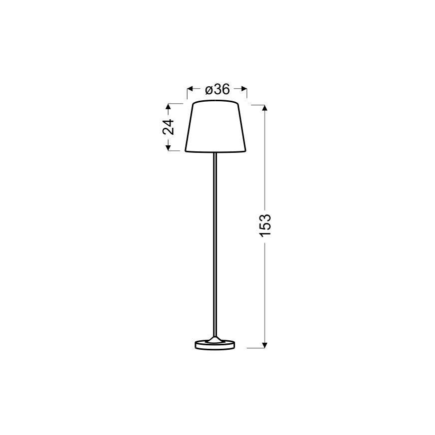 Lampa podłogowa SEGIN 1xE27/60W/230V szary/błyszczący chrom