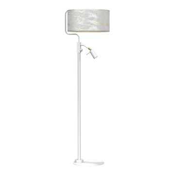 Lampa podłogowa SENSO 1xE27/40W/230V + 1xGU10/7W biały