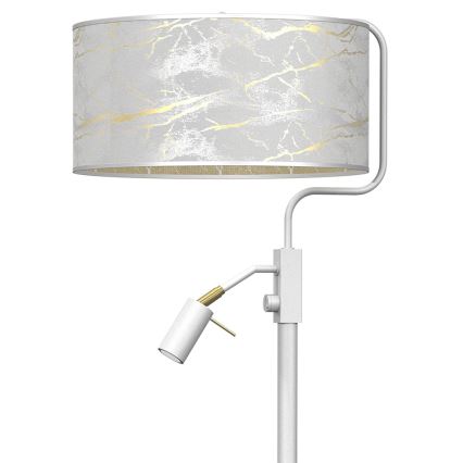 Lampa podłogowa SENSO 1xE27/40W/230V + 1xGU10/7W biały