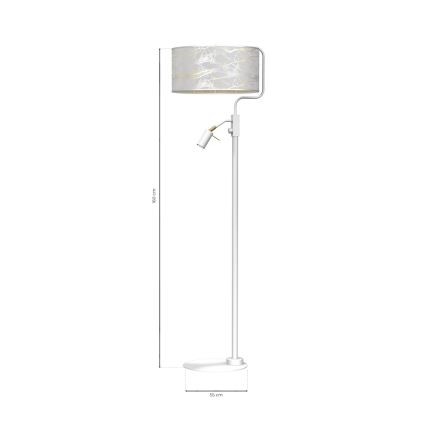 Lampa podłogowa SENSO 1xE27/40W/230V + 1xGU10/7W biały