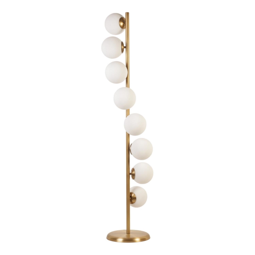 Lampa podłogowa SIMAY 8xE27/40W/230V złota/biała
