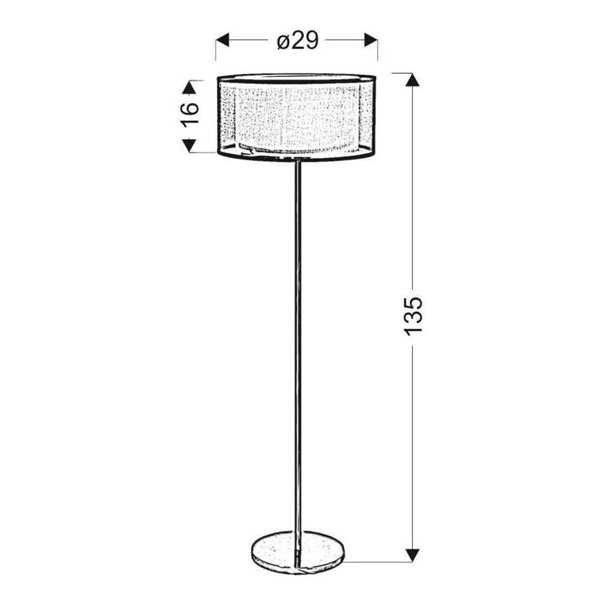 Lampa podłogowa SOLO 3xE14/40W/230V szara/błyszczący chrom