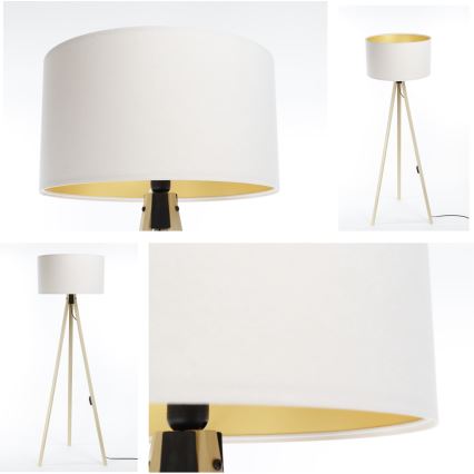 Lampa podłogowa STANDART 1xE27/60W/230V biały/beżowy
