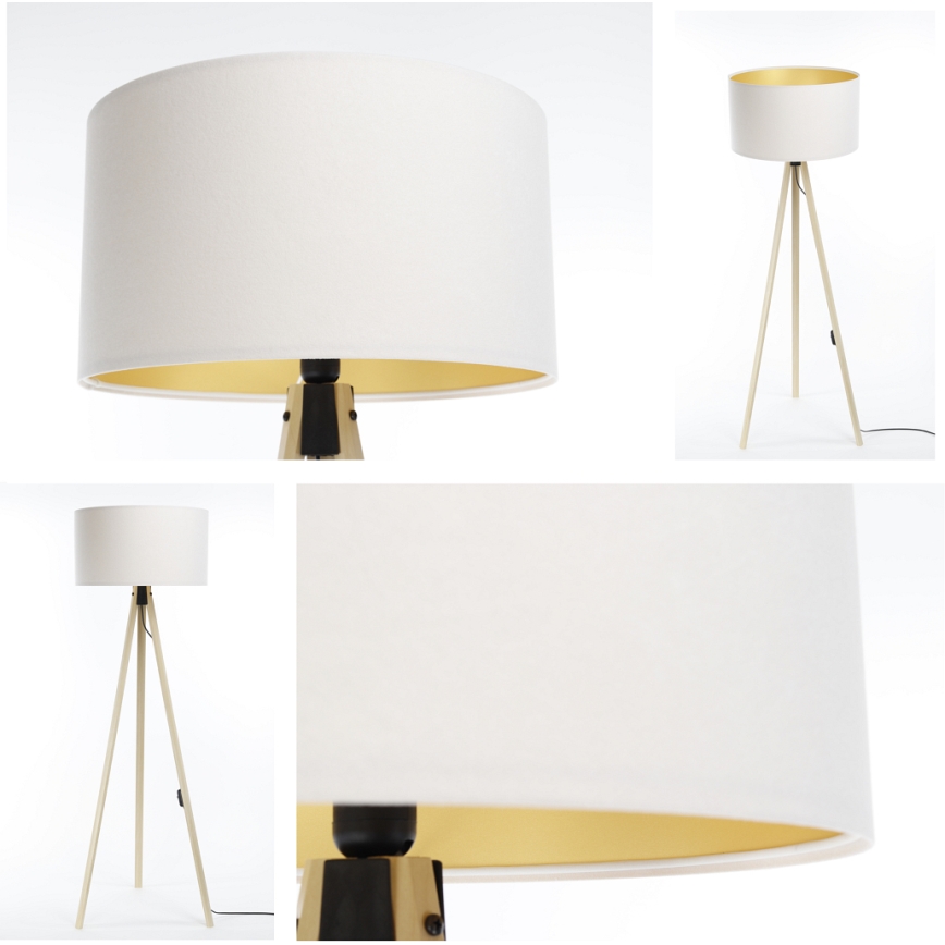Lampa podłogowa STANDART 1xE27/60W/230V biały/beżowy