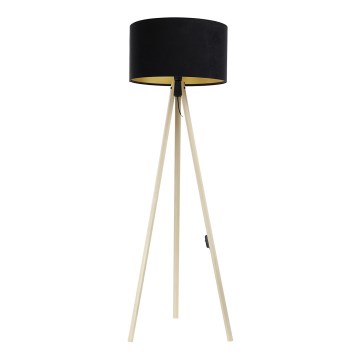 Lampa podłogowa STANDART 1xE27/60W/230V czarny/beżowy