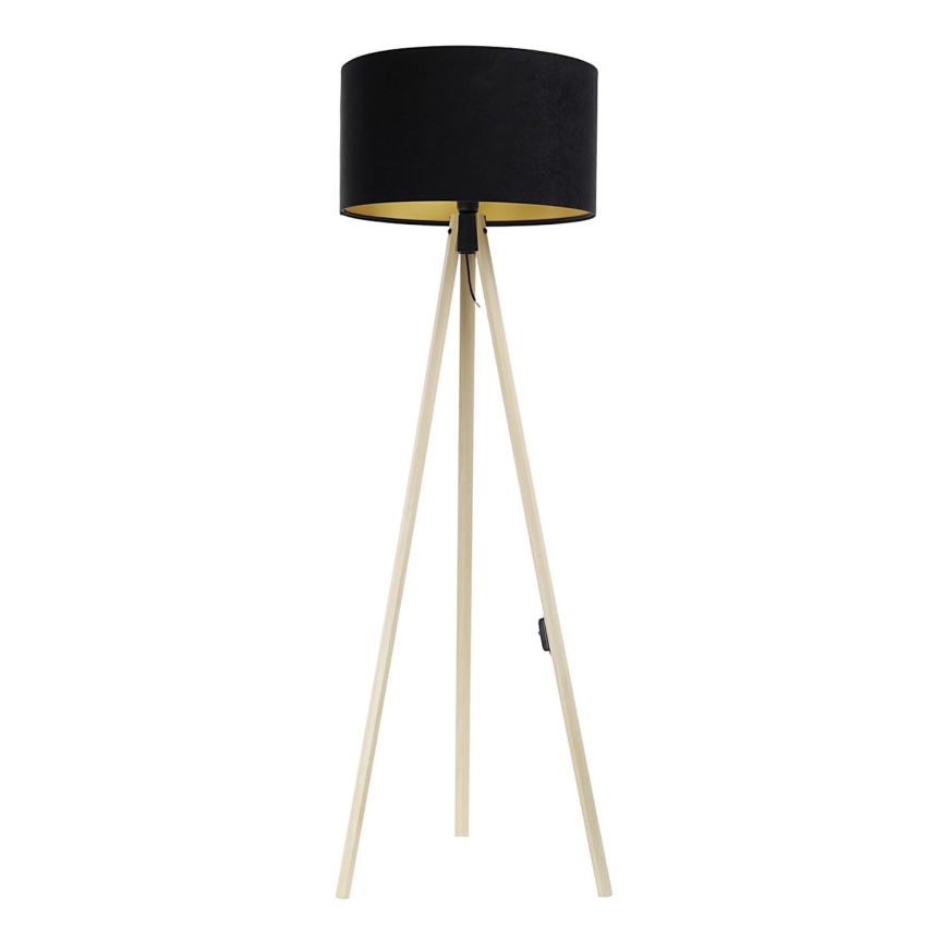 Lampa podłogowa STANDART 1xE27/60W/230V czarny/beżowy