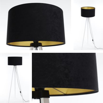 Lampa podłogowa STANDART 1xE27/60W/230V czarny/biały