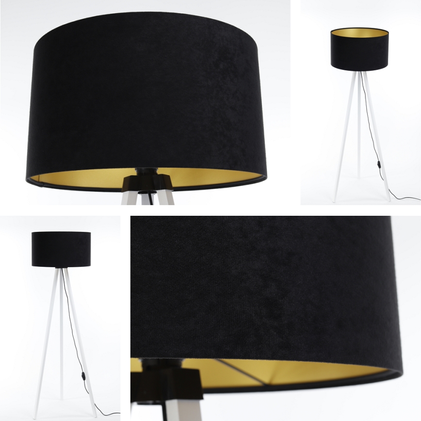 Lampa podłogowa STANDART 1xE27/60W/230V czarny/biały