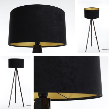 Lampa podłogowa STANDART 1xE27/60W/230V czarny/brązowy