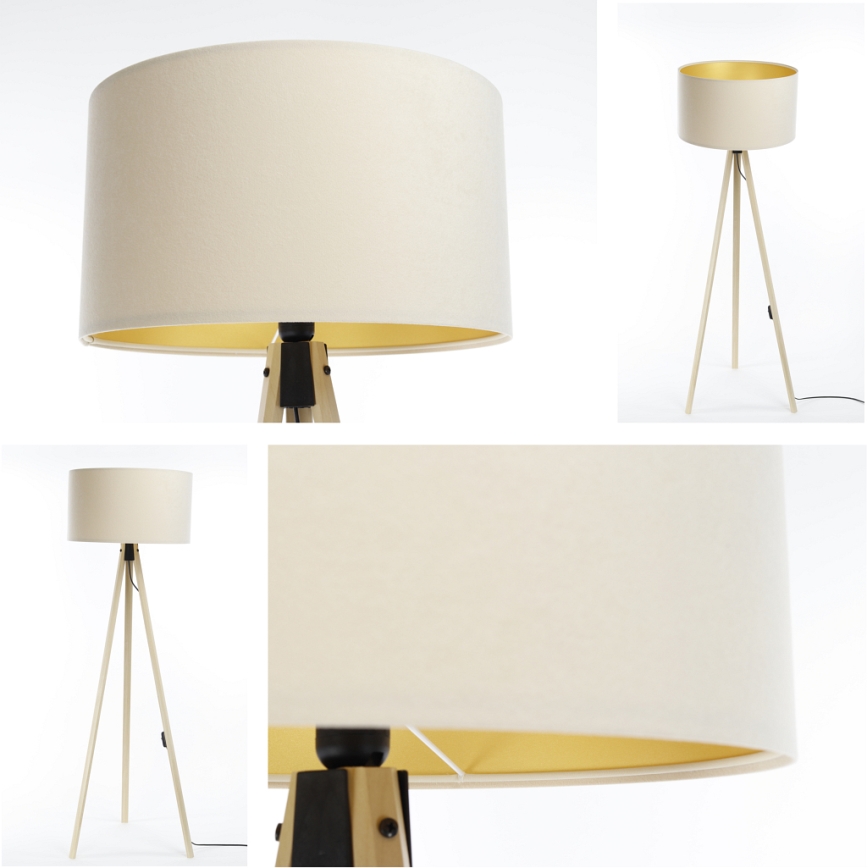 Lampa podłogowa STANDART 1xE27/60W/230V kremowy/beżowy