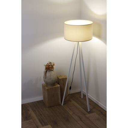 Lampa podłogowa STANDART 1xE27/60W/230V kremowy/biały