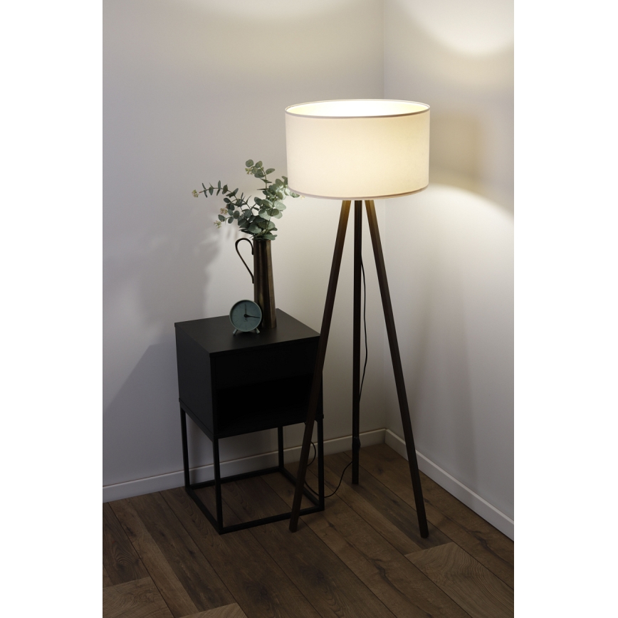 Lampa podłogowa STANDART 1xE27/60W/230V kremowy/brązowy