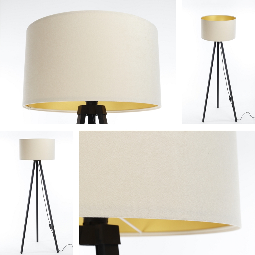 Lampa podłogowa STANDART 1xE27/60W/230V kremowy/czarny