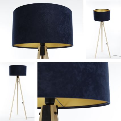 Lampa podłogowa STANDART 1xE27/60W/230V niebieski/beżowy