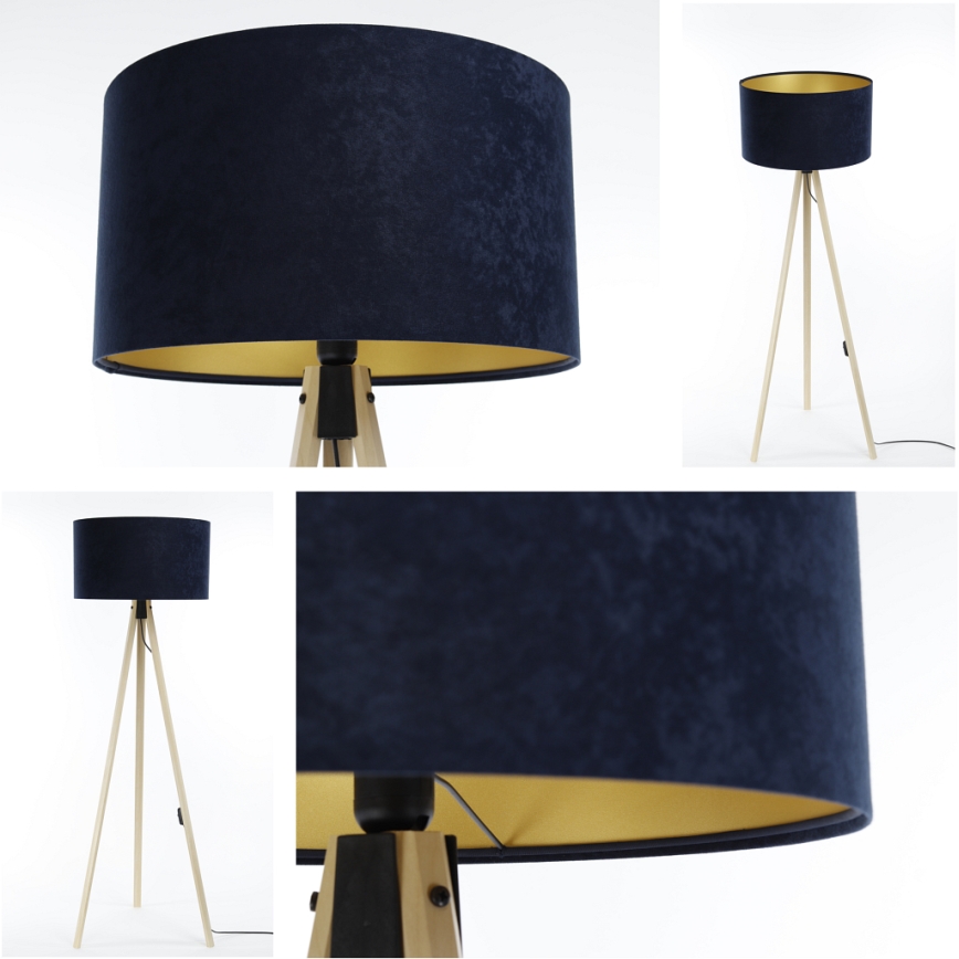 Lampa podłogowa STANDART 1xE27/60W/230V niebieski/beżowy