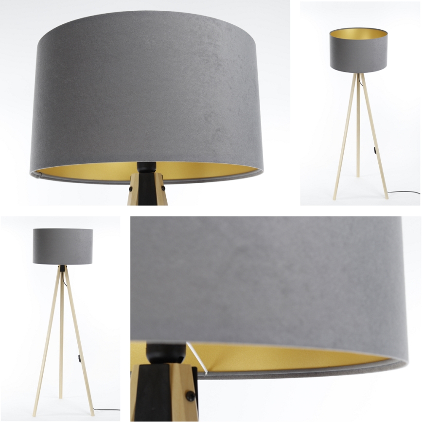 Lampa podłogowa STANDART 1xE27/60W/230V szare/beżowy