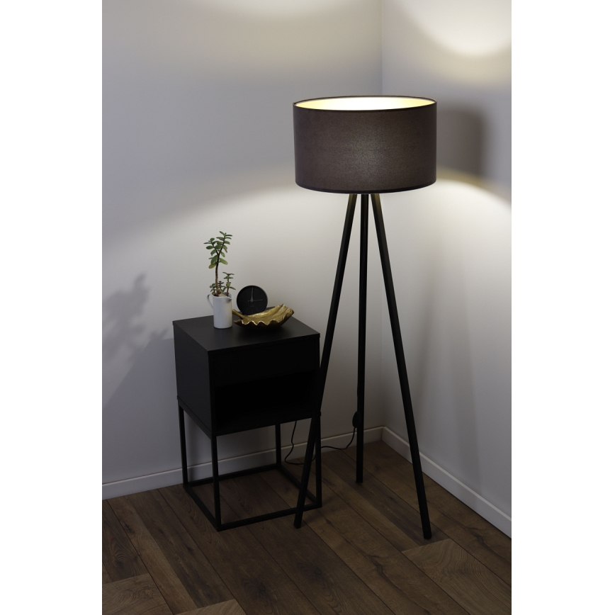 Lampa podłogowa STANDART 1xE27/60W/230V szare/brązowy