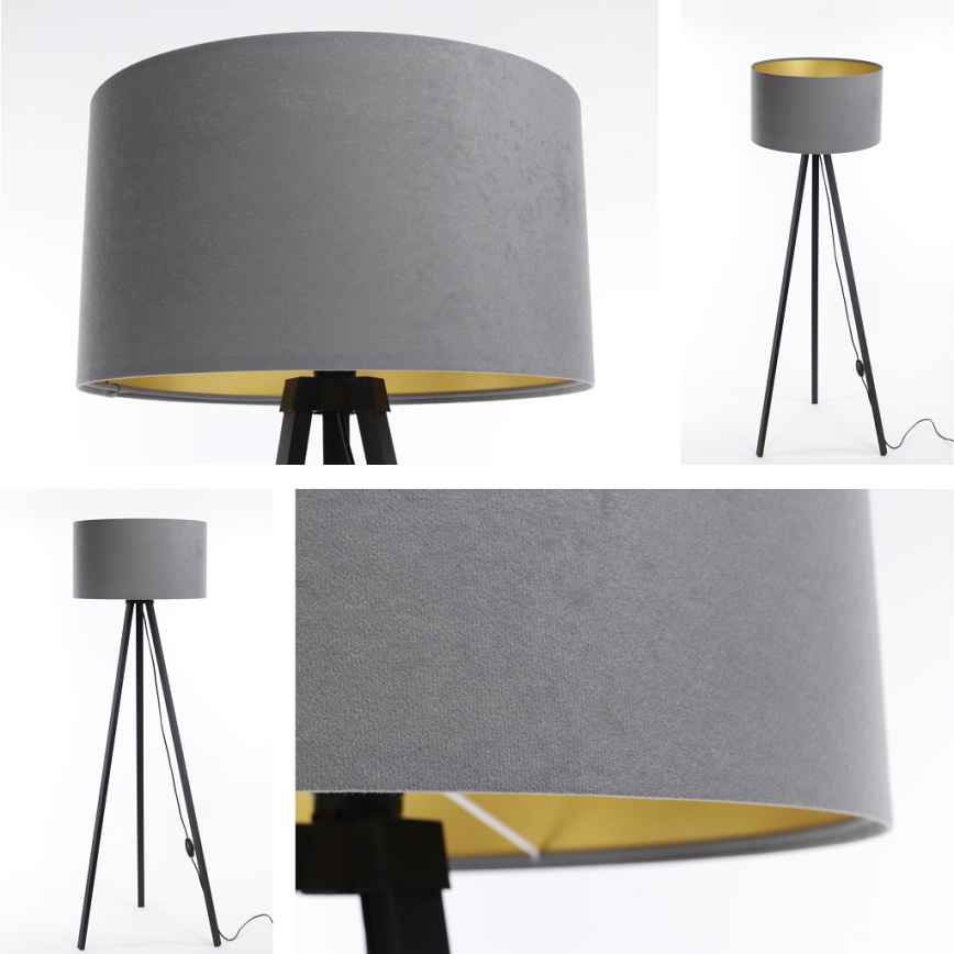 Lampa podłogowa STANDART 1xE27/60W/230V szary/czarny