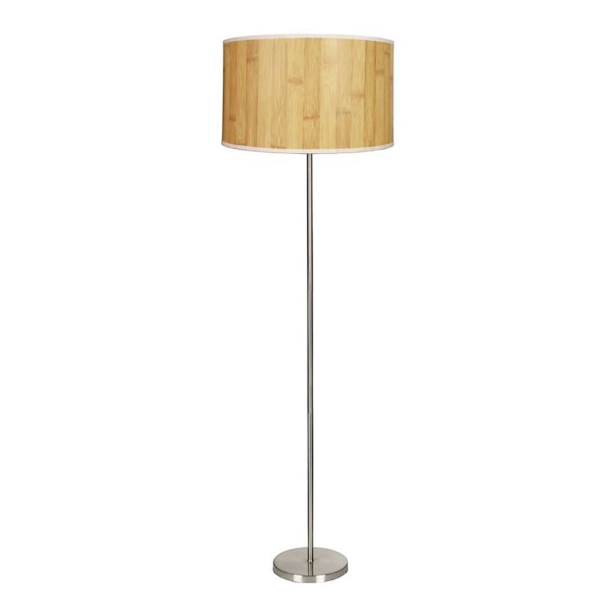 Lampa podłogowa TIMBER 1xE27/60W/230V beżowy/matowy chromac