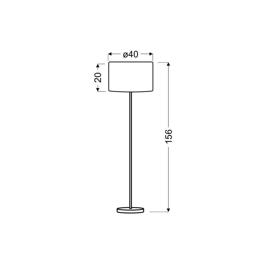 Lampa podłogowa TIMBER 1xE27/60W/230V beżowy/matowy chromac