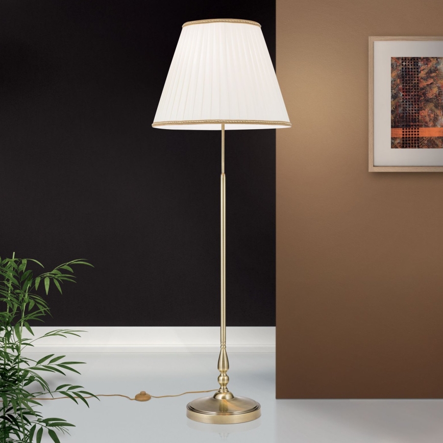 Lampa podłogowa TONIA 2xE27/60W/230V 154 cm biały/brąz