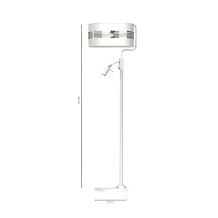 Lampa podłogowa ULTIMO 1xE27/40W/230V + 1xGU10/MR11/7W biały