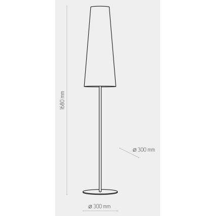 Lampa podłogowa UMBRELLA 1xE27/25W/230V szara