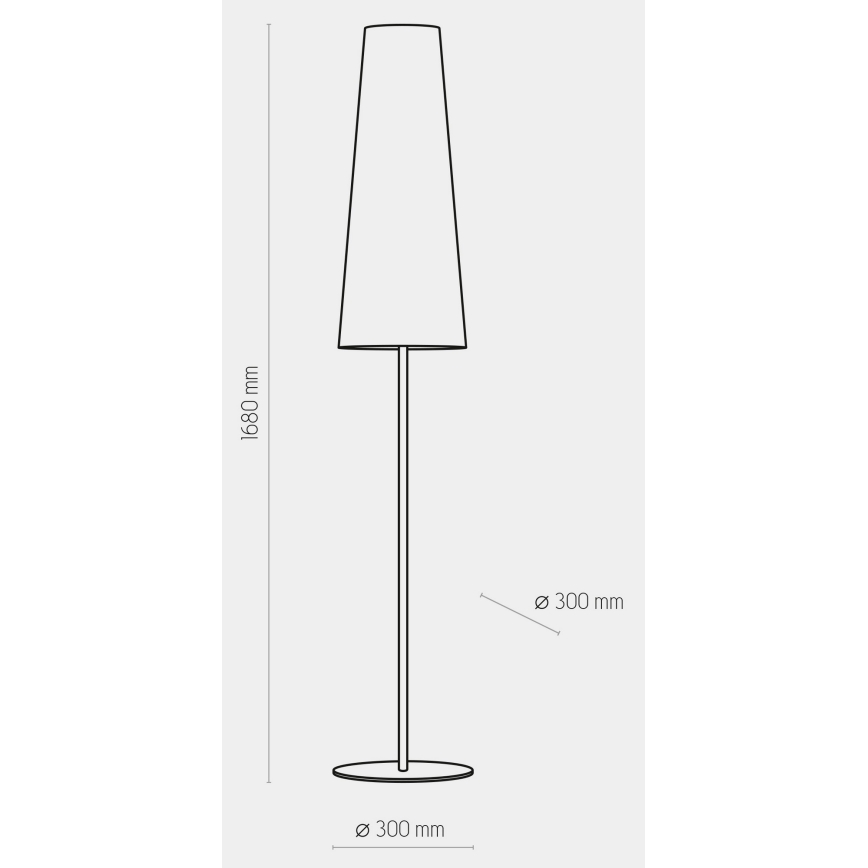 Lampa podłogowa UMBRELLA 1xE27/25W/230V szara
