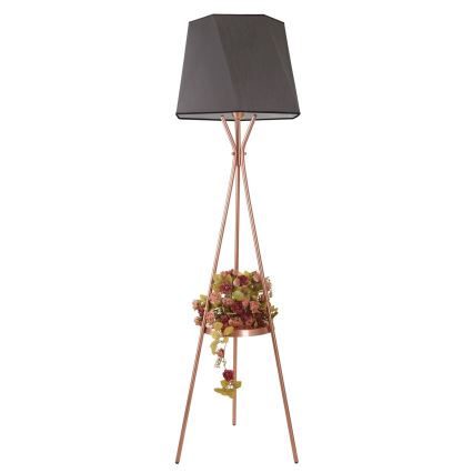 Lampa podłogowa VENEDIK 1xE27/60W/230V szary/miedź