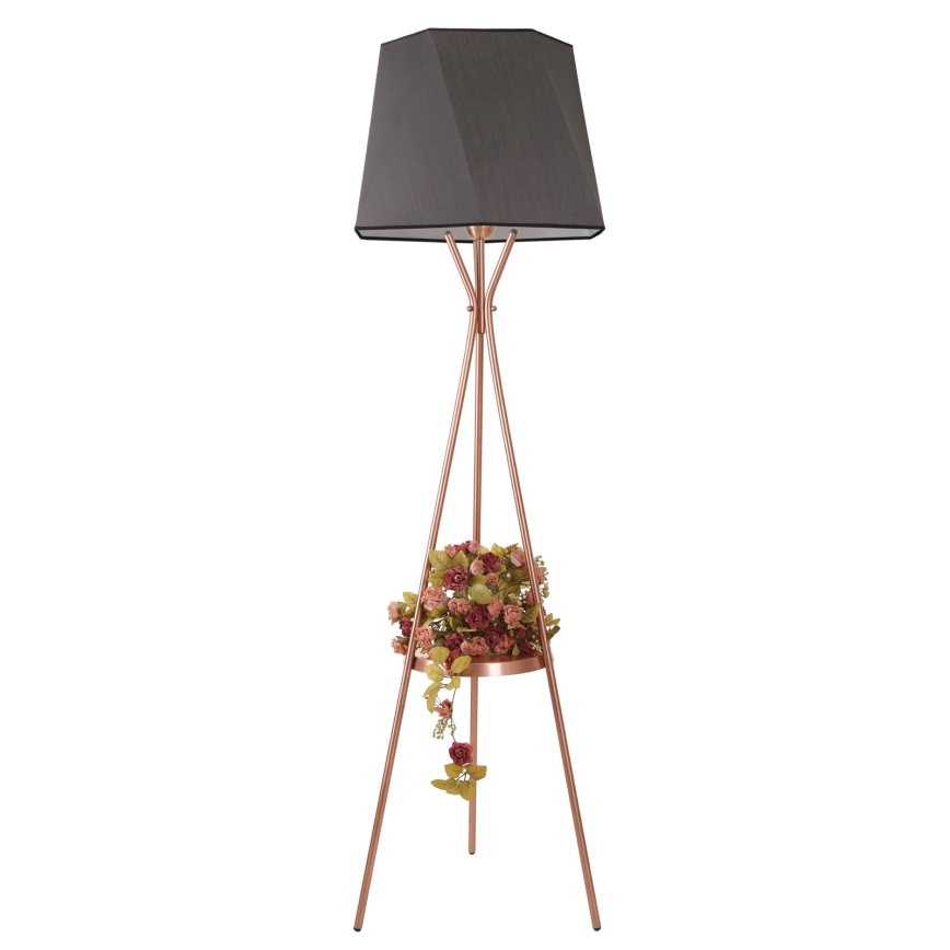 Lampa podłogowa VENEDIK 1xE27/60W/230V szary/miedź