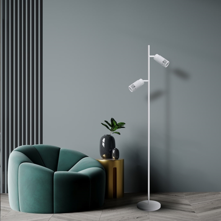 Lampa podłogowa VERTICAL 2xGU10/8W/230V biała