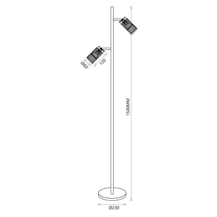 Lampa podłogowa VERTICAL 2xGU10/8W/230V biała