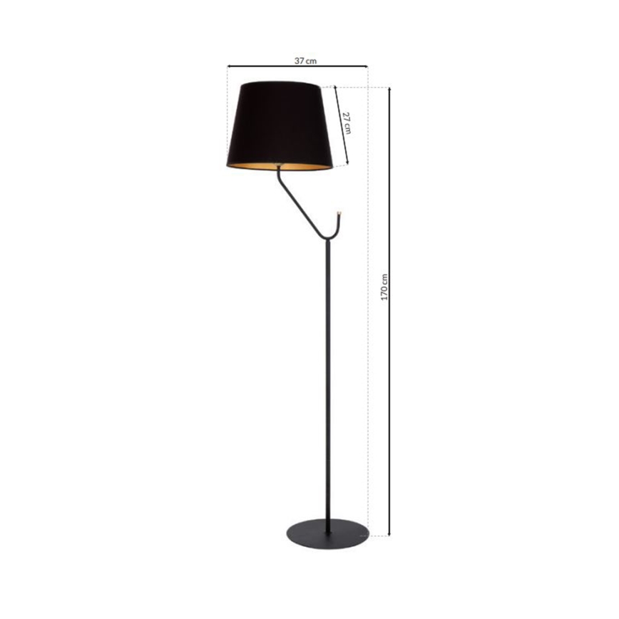 Lampa podłogowa VICTORIA 1xE27/60W/230V czarny