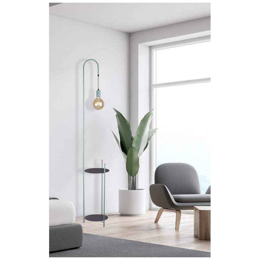 Lampa podłogowa WALK 1xE27/40W/230V turkusowa